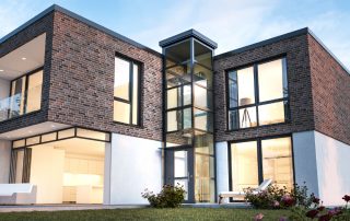 Moderner Homelift außen Einfamilienhaus Perfekta Lift