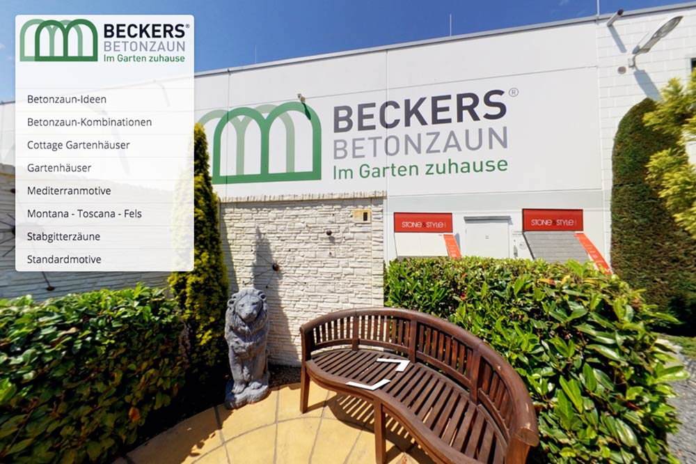 Beckers Betonzaun - via Hotspots im virtuellen Rundgang mehr erfahren