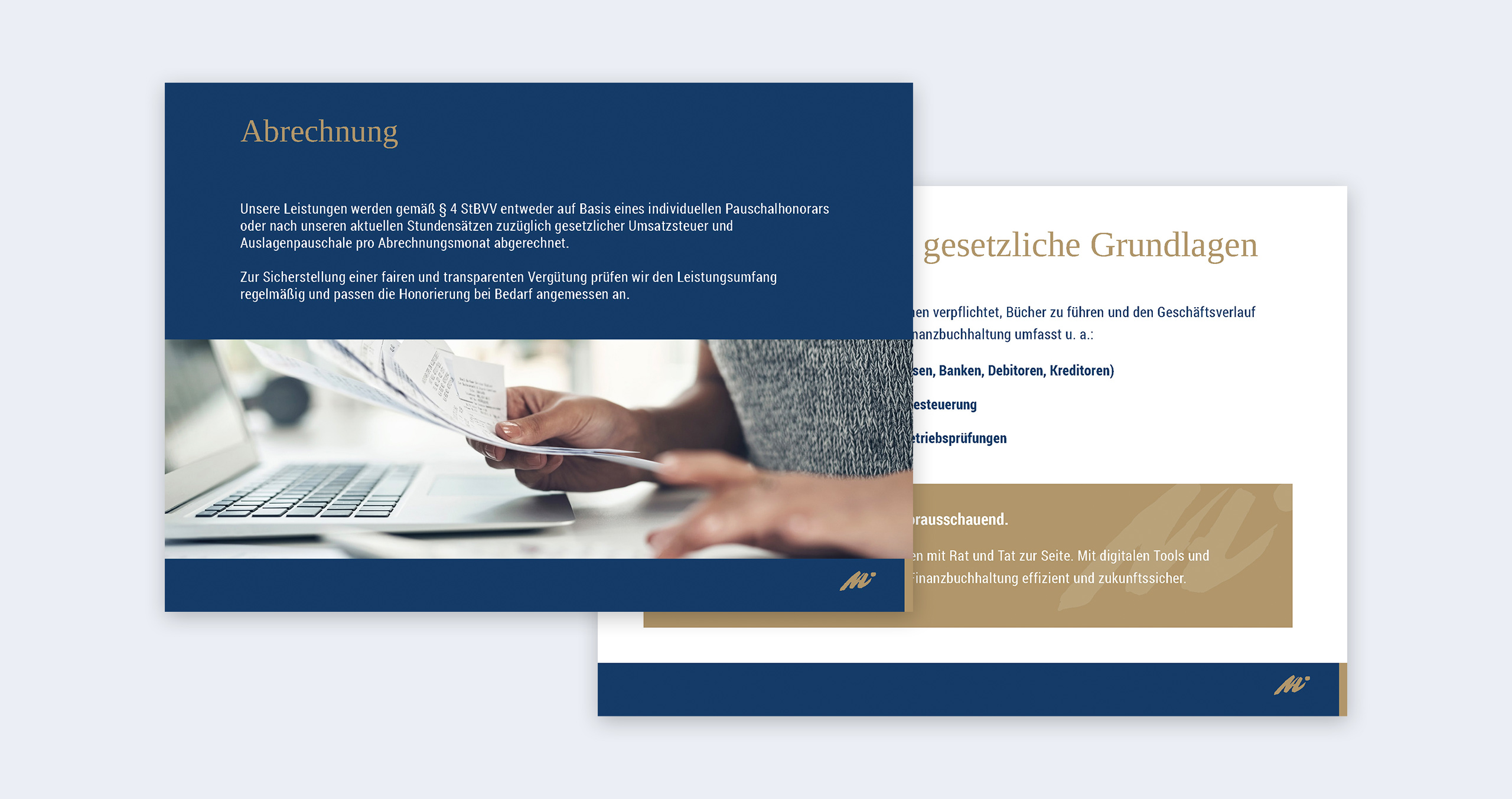 Abrechnung und gesetzliche Grundlagen für transparente Vergütung und Finanzbuchhaltung in einem modernen Büro.