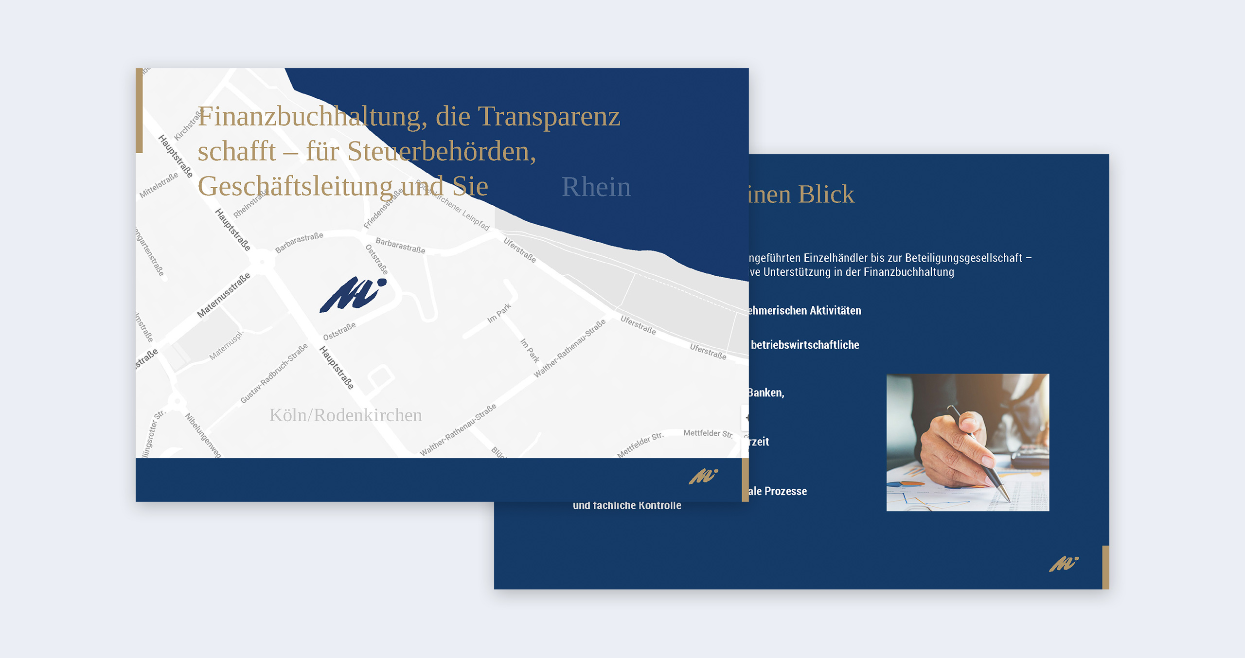 Finanzbuchhaltung und Transparenz für Steuerbehörden und Geschäftsleitung in Köln/Rodenkirchen.