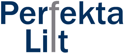 Das Logo von Perfekta Lift, einem Unternehmen für innovative Aufzugslösungen in modernem Design.