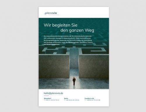 Anzei­gen­mo­tiv „Wir beglei­ten Sie den ganzen Weg“ — Labyrinth