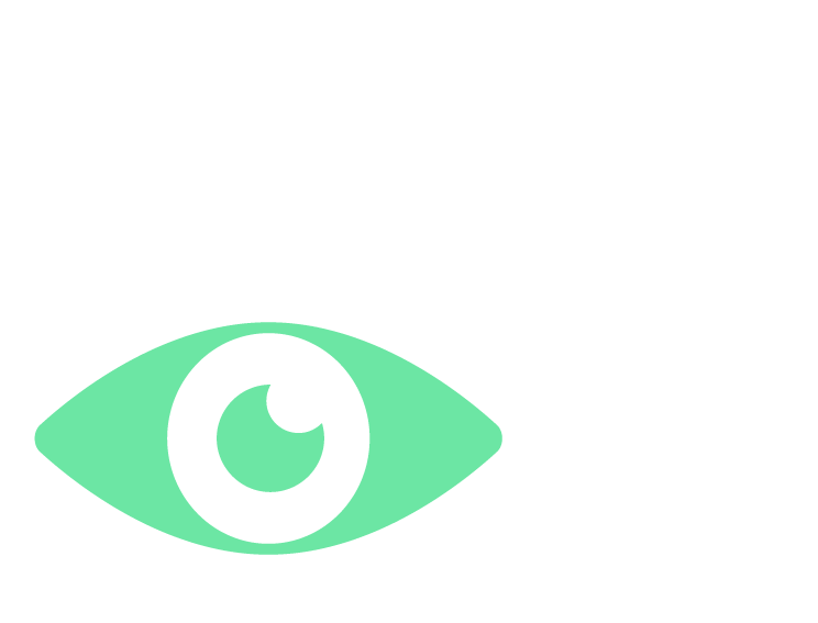 Grafik mit einem Auge und der Zahl 500.000, symbolisiert hohe Sichtbarkeit und Reichweite in digitalen Medien.