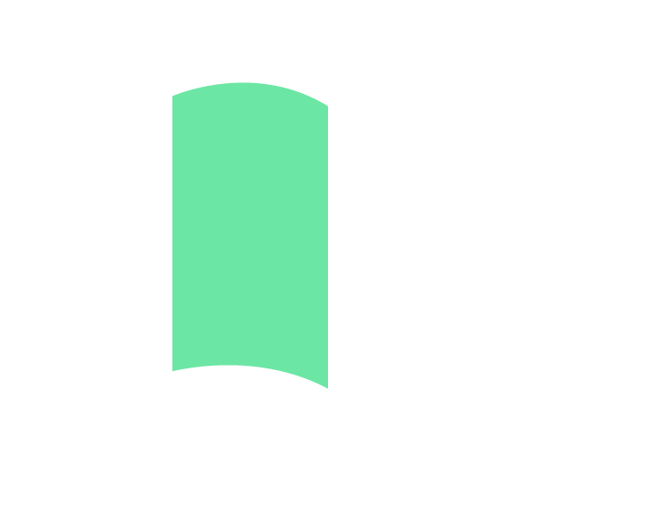 Magazin Ein stilisiertes, offenes Buch-Symbol mit weißem Umriss auf schwarzem Hintergrund, wobei die linke Seite in einem hellen Mintgrün ausgefüllt ist.